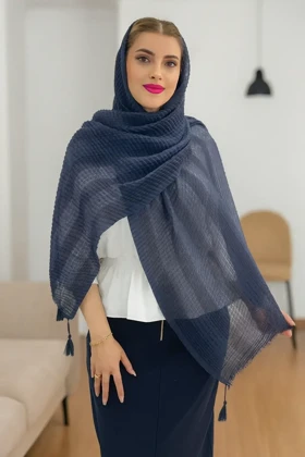 شال پلیسه حصیری راه راه - شال لوکس چهار فصل با طراحی مدرن