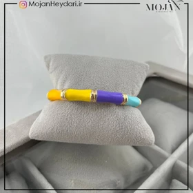 دستبند زنانه بنگل با طرح میناکاری شیک و ظریف کد bg10017