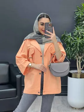 مانتو دو جیب پاکتی سگک دار