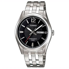 ساعت مچی مردانه کاسیو Casio مدل MTP-1335D-1A با بند استیل و صفحه مشکی