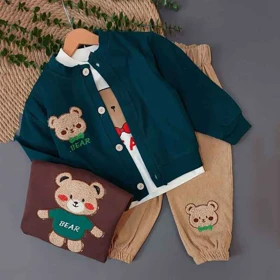 سه تیکه تدی ژاکتدار ست خواهر برادری