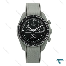 ساعت امگا سواچ بند رابر اسپیدمستر طوسی Swatch-8243-U