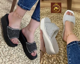 صندل دمپایی لژدار مرواریدی نگینی زنانه