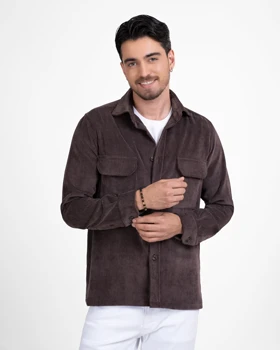 ام کی کالکشن پیراهن آستین بلند mk-6190-brown