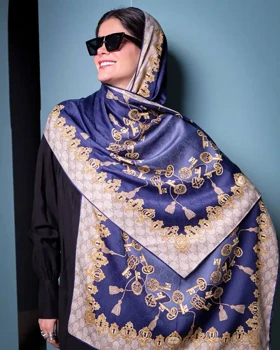 شال ابریشم ژاکارد گوچی کلید 20189