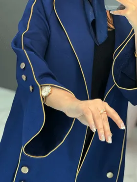 مانتو ژاکارد بغل دکمه