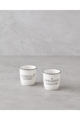 فنجان اسپرسو دو نفره English Home مدل Fabulous - سفید