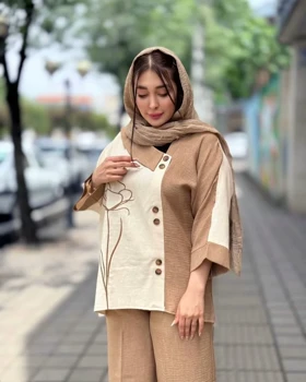 شومیز شلوار گلدوزی کاملس