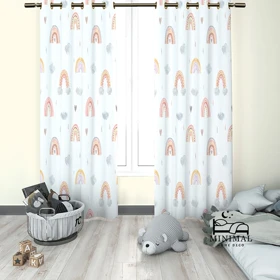 پرده کودک طرح رنگین کمان مدل W5025