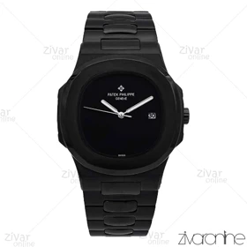ساعت پتک فیلیپ ناتیلوس مردانه مشکی صفحه مهندسی 106059