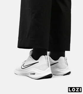 کفش کتانی بزرگ پا سفید مشکی نایک NIKE PEGASUS V10