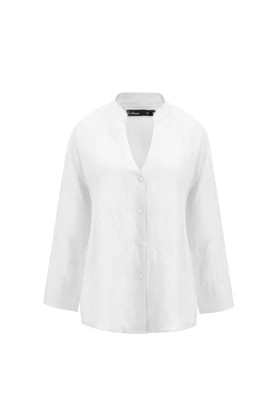 شومیز لینن - 3177 (سفید)