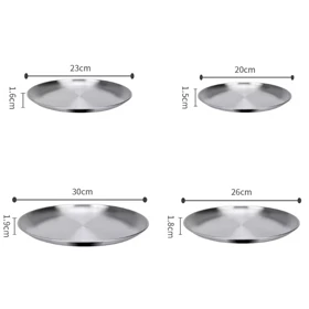 بشقاب استیل سیلور یونیک پلاس / unique plus در 7 سایز