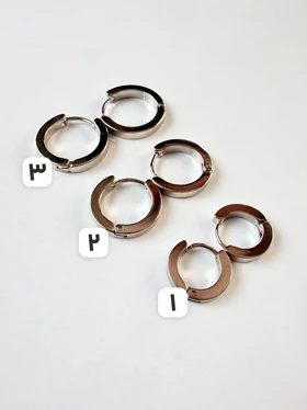 پک گوشواره زنانه حلقه‌ای سه جفتی