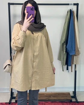 تونیک مانتویی جلودکمه حنا