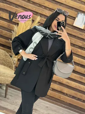 مانتو لینن جیب پرچی