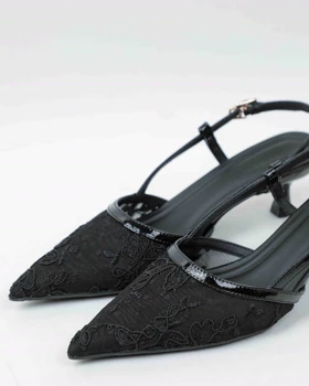 2029_8 - پاشنه توری گلدوزی 2029_8