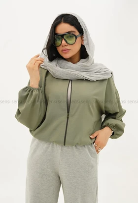 بامبر جلو زیپ رنگی کد1005745