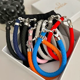 دستبند امگا چرمی