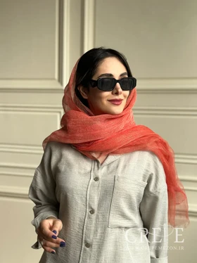 شال حریر دولایه زری دار