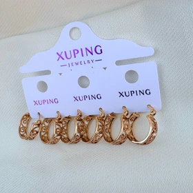 گوشواره حلقه‌ای طرح مینیاتوری ژوپینگ