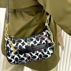 کیف زنانه طرح دار کوچ Coach Bag A02 (مشکی)