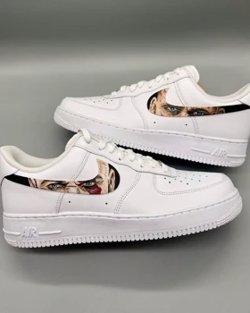 کفش اسپرت کاستوم کتانی با طرح God of War نایک nike ایرفورس air force کد 56857