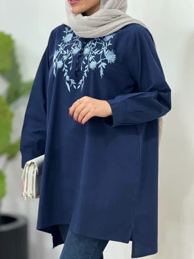 مانتو لینن گلدوزی هدیه