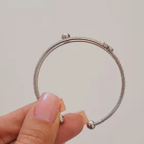 بنگل دخترانه ظریف 3 لاین جواهر و گوی