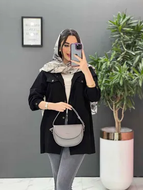مانتو شومیزی جلودکمه جیب نما