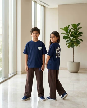 ست تیشرت لانگ وشلوار نیم بگ _کد:1073