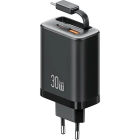 شارژر دیواری 30 وات Type-C و USB یوسامز با کابل تایپ سی CC296