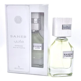 عطر ادکلن صاحب اینتنس سفید ارض الزعفران Saheb Intense