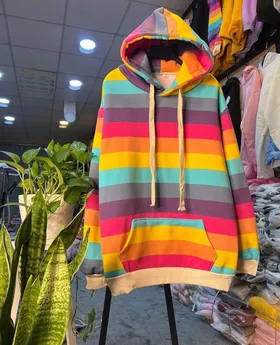 هودی رنگین کمانی گرم بالا