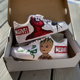 کفش اسپرت air force طرح spider man groot ایرفورس نایک nike