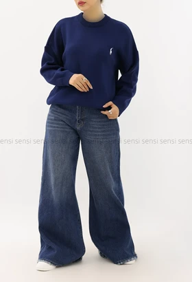 بافت یقه گرد گلدوزیPOLO کد1004904