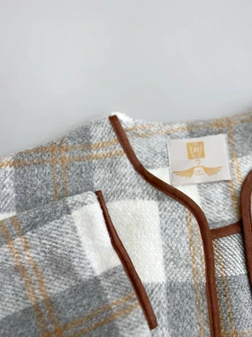 کت چهارخونه پشمی کد 3064