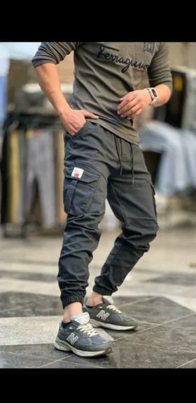 شلوار اسلش مردانه چهار جیب دم پا کش