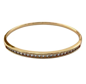 دستبند بنگل زنانه ژوپینگ مدل روشنا با نگینهای درخشان