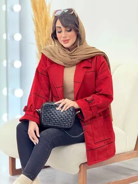 پالتو چهارخونه دو جیب کاملیا