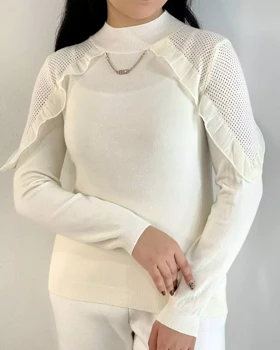 پلیور بافت گپ سرشانه چین کد 5422