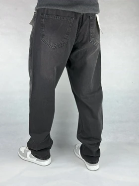 شلوار بگ فیت مردانه ذغالی 148