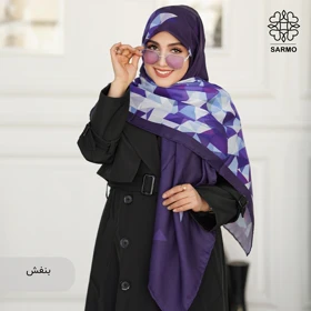 روسری نخ پنبه مثلثی (بنفش)