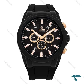 ساعت مردانه داتیس D8807G سه موتوره فول مشکی Datis-6921-G