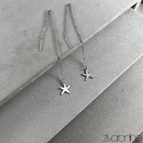 گوشواره زنانه بخیه ای مدل ستاره 20419