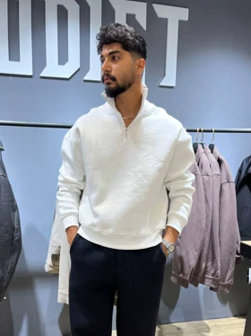 دورس نیم زیپ سفید / برند Antioch ترکیه / باکسی