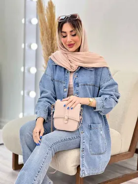 مانتو جین برش‌دار
