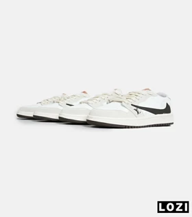 کفش کتانی مردانه و زنانه سفید کرم مشکی NIKE LOUIS VUITTON x travis scott