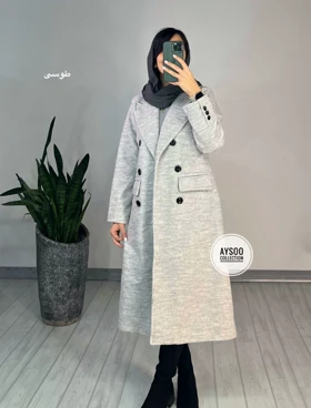 پالتو بلند آستردار آهو