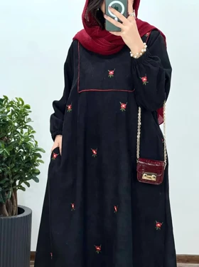 پیراهن مانتویی گلدوزی مهیاس 1